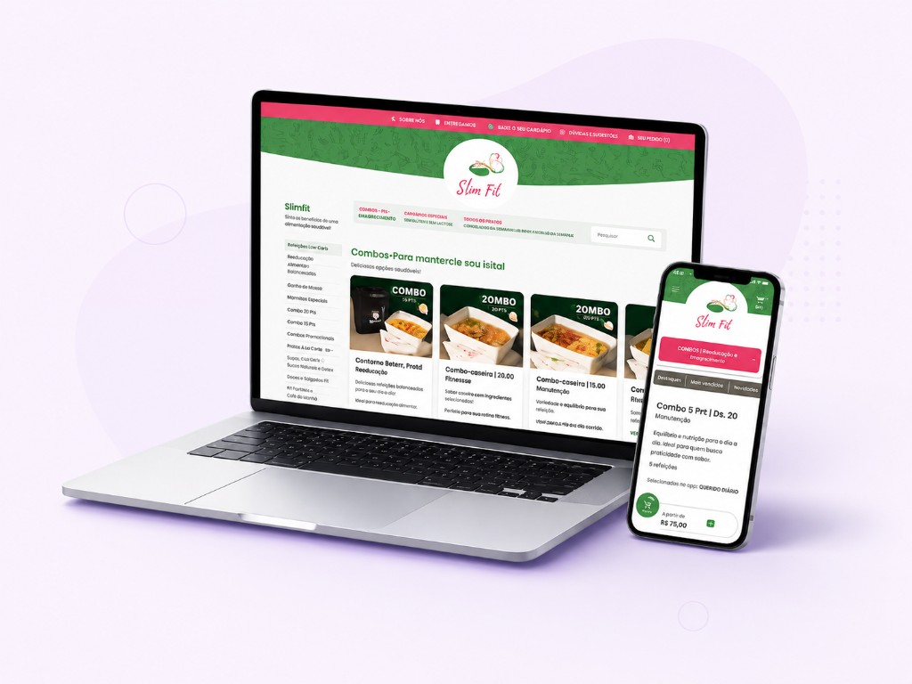 Cardápio digital Prefiro Delivery no computador e no celular